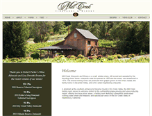 Tablet Screenshot of millcreekwinery.com